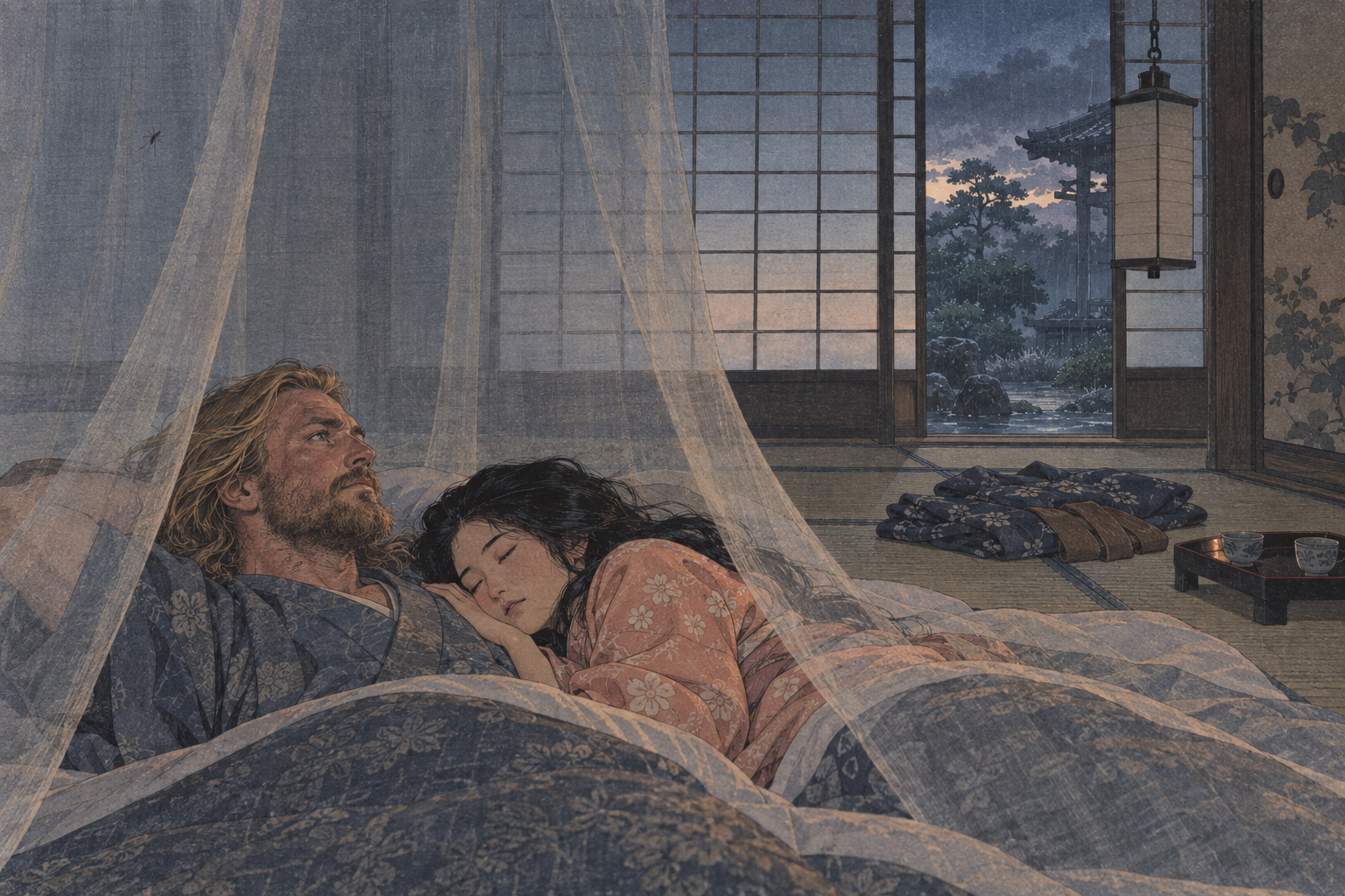Waking beside Kiku