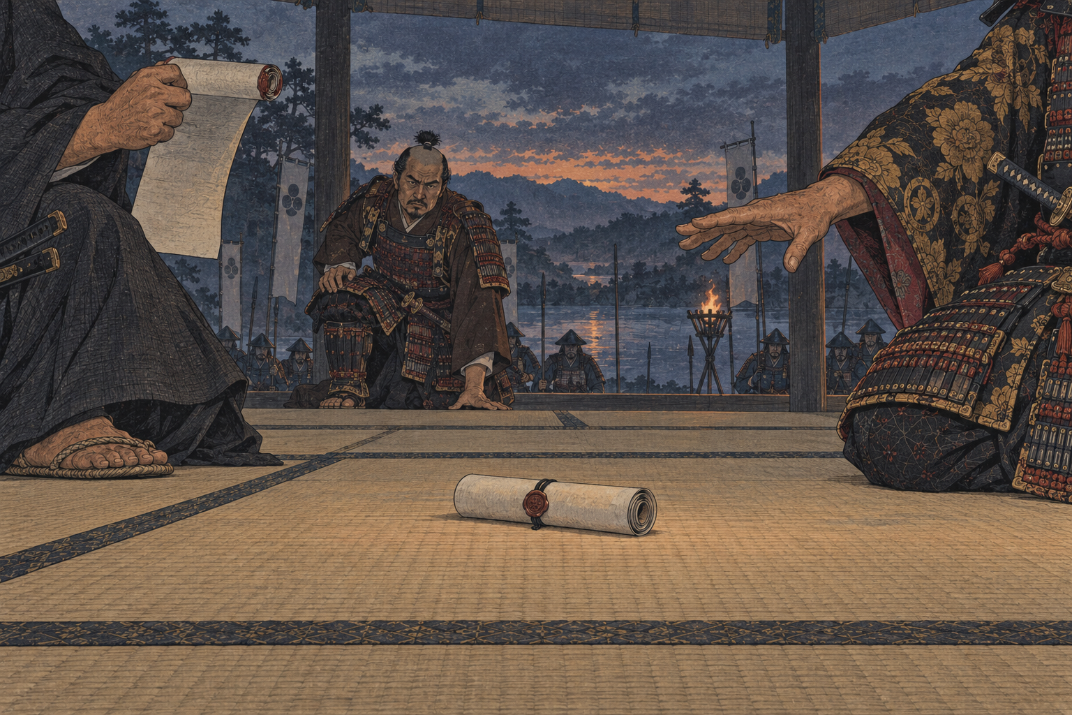 The second scroll left on the tatami