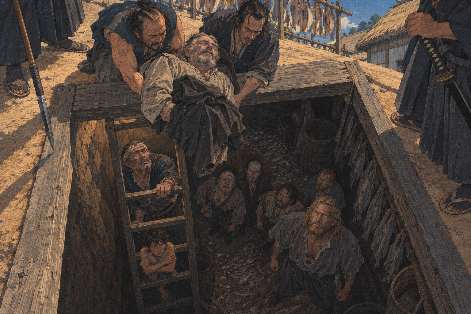 Down the ladder into the cellar
