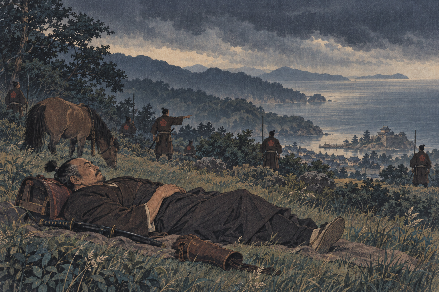 Lying under the overcast, sorting hawks