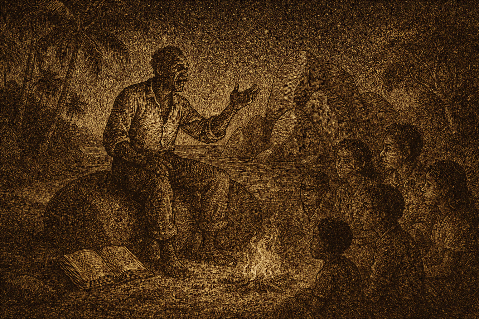 The Evening Fire Still Burns — Contes et poemes des Seychelles