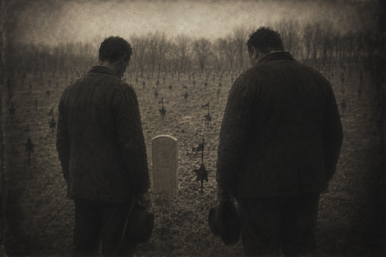 The grave with the iron star