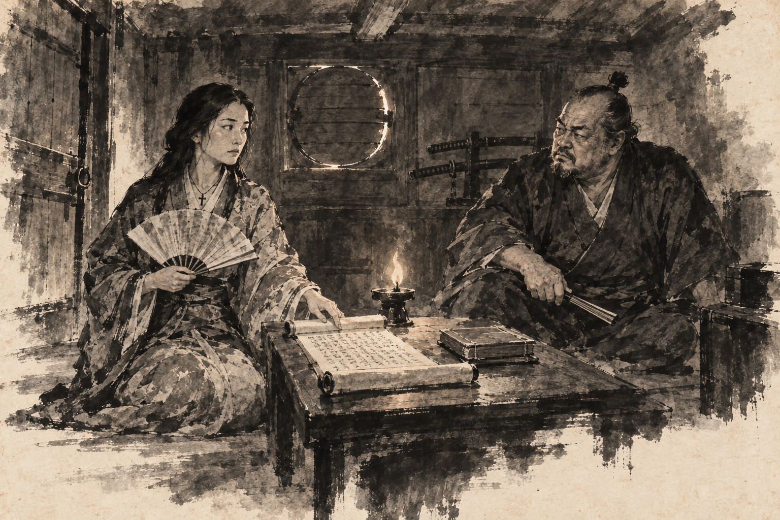 Mariko's diary in the galley cabin