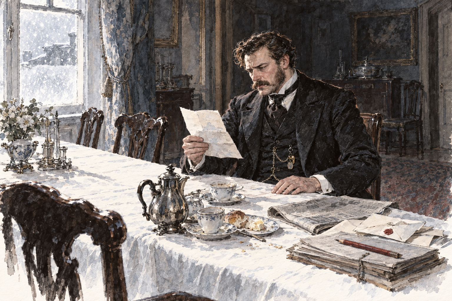 The coffee, the letters and the damp newspaper
