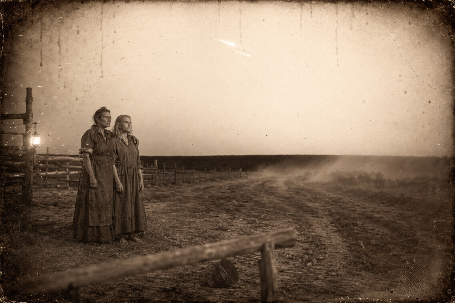 The two women stand where they are until the hoofbeats fade; Lorena is dry-eyed and blank, and Clara cries.