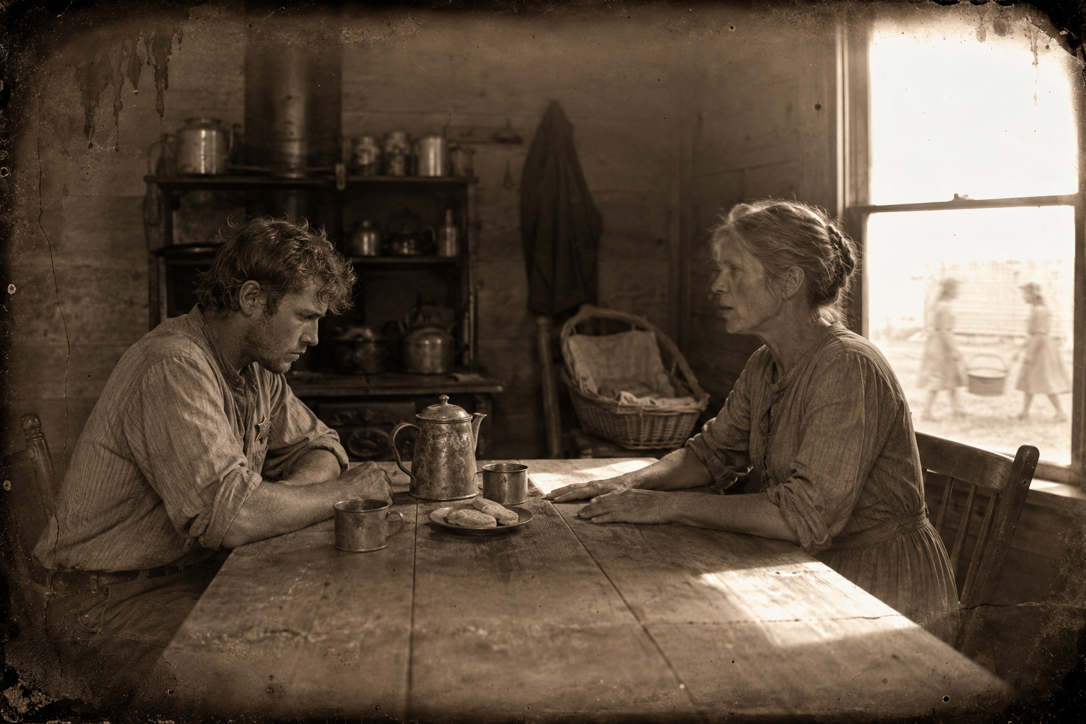 The next morning, the girls sent out to gather eggs, Clara tells July across the breakfast table that she has lost three boys and will not keep Martin a year and then give him up.