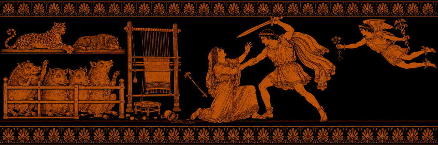 Odyssey, Book 10 — Aeolus's Bag of Winds; Circe Transforms the Crew