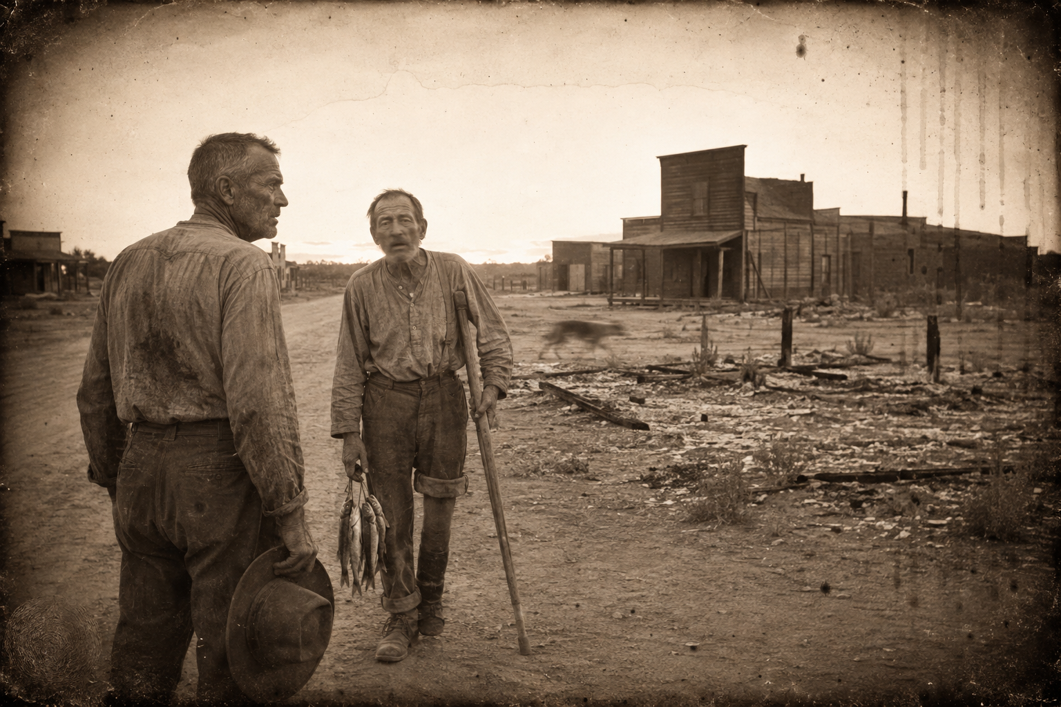 Call stands in the dusk where the Dry Bean used to be while Dillard Brawley whispers that Wanz locked himself in her room and burned with it.