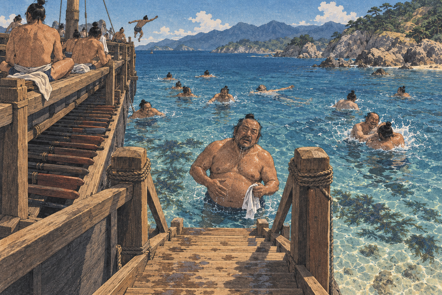 The galley at swim off Totomi