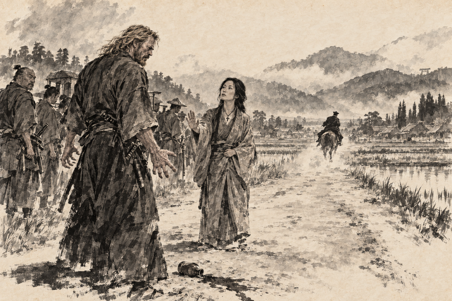 The brandy quarrel on the Mishima road