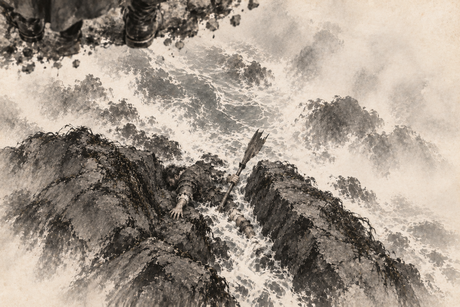 Rodrigues in the cleft below