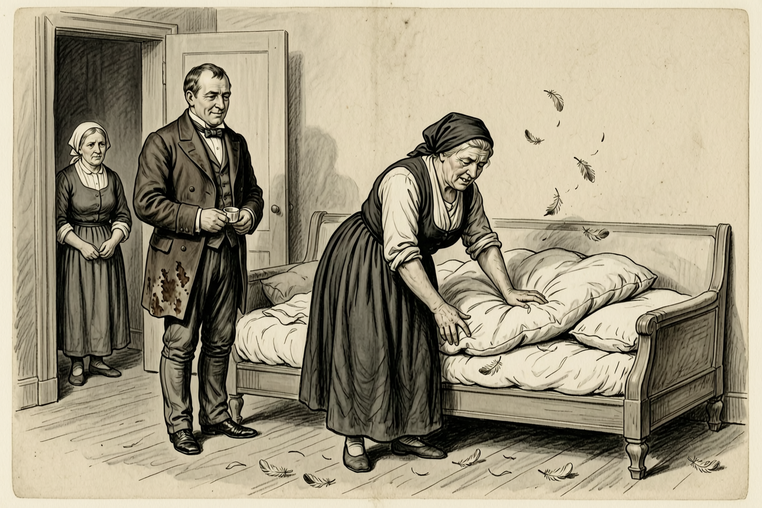 Fetinya Plumps the Feather Bed