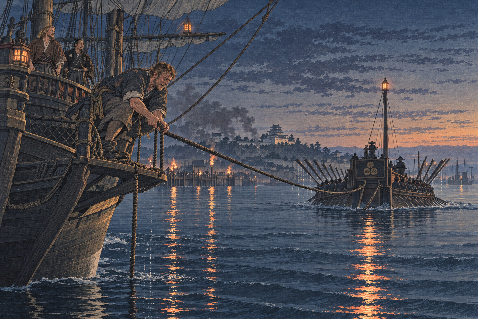 The tow out of Yedo harbour