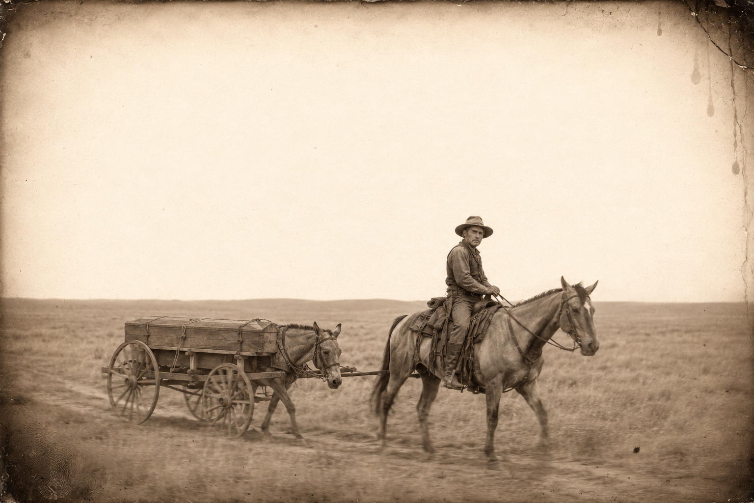 A week south of the Platte, Call trails the coffin buggy alone across the empty plain with Clara's words still stinging.