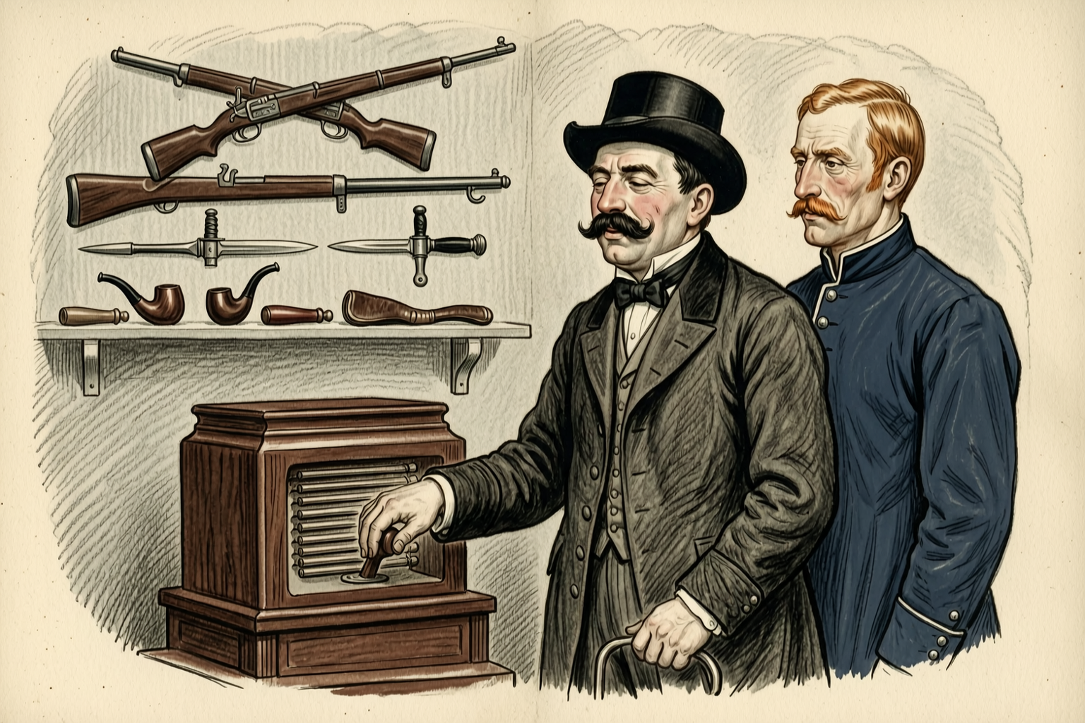 The study and the barrel-organ