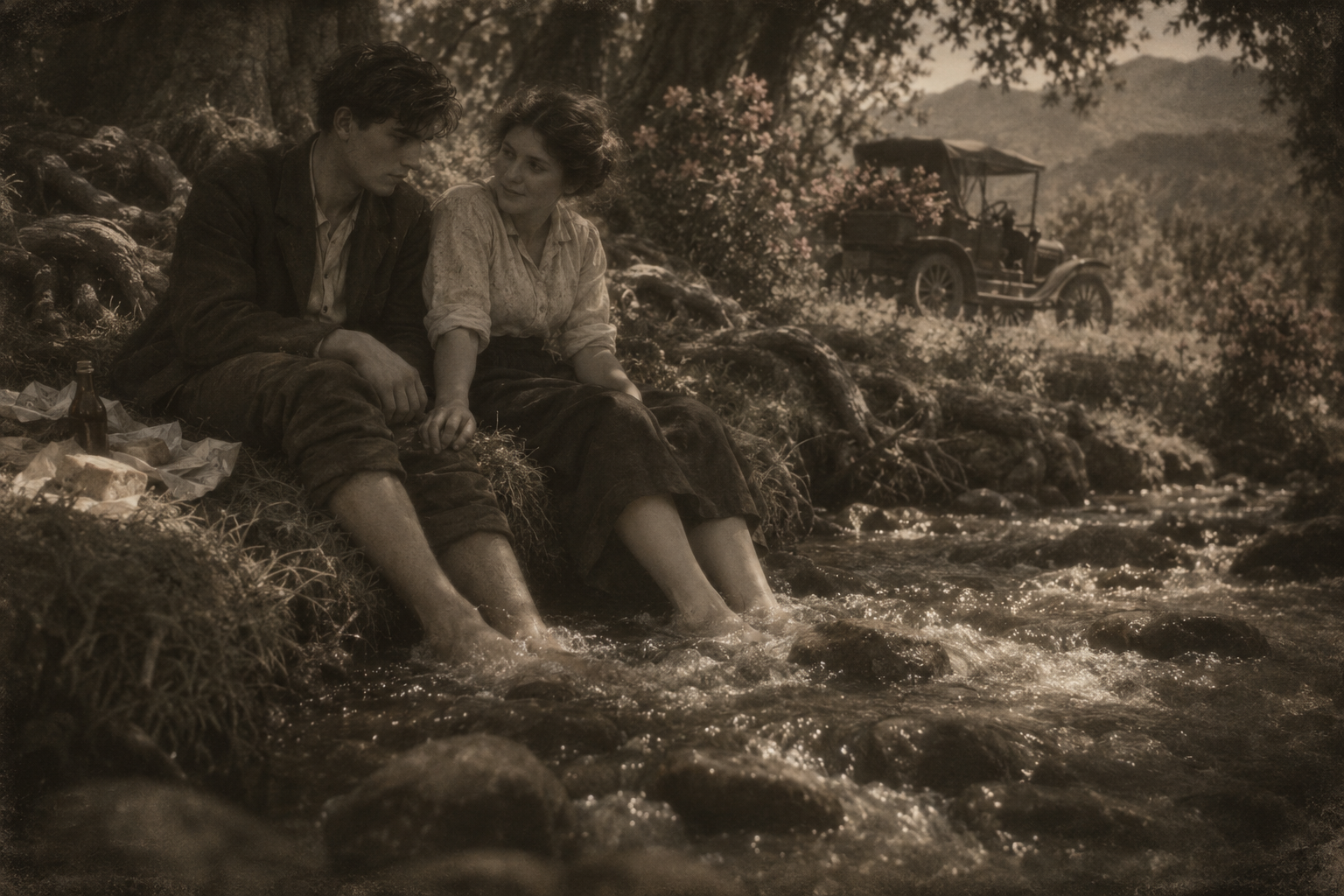 Feet in the water