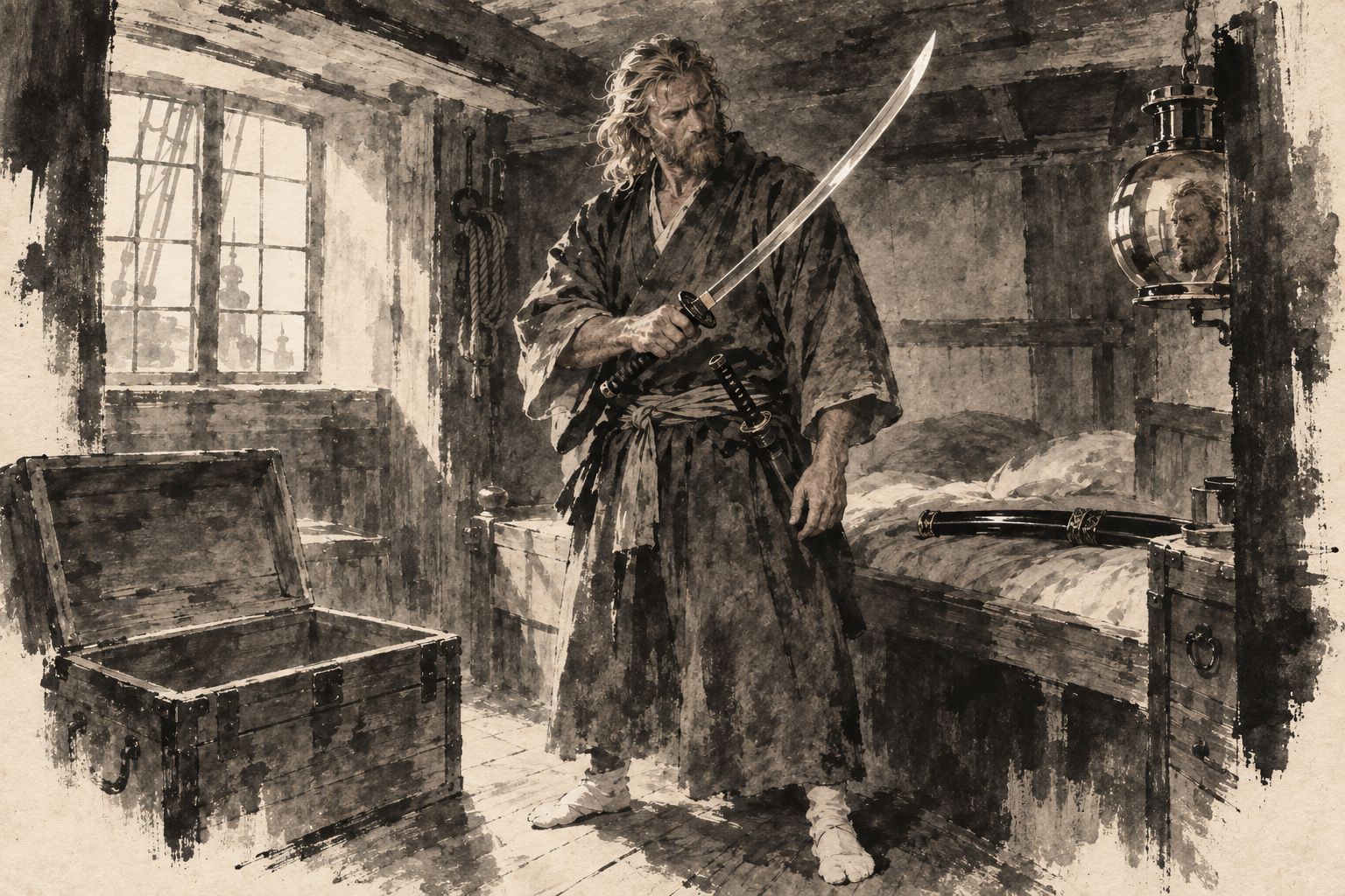 Oil Seller in the empty cabin
