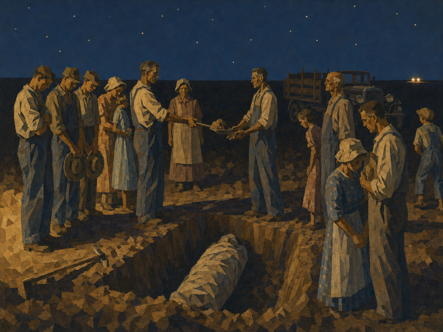 The grave in the field