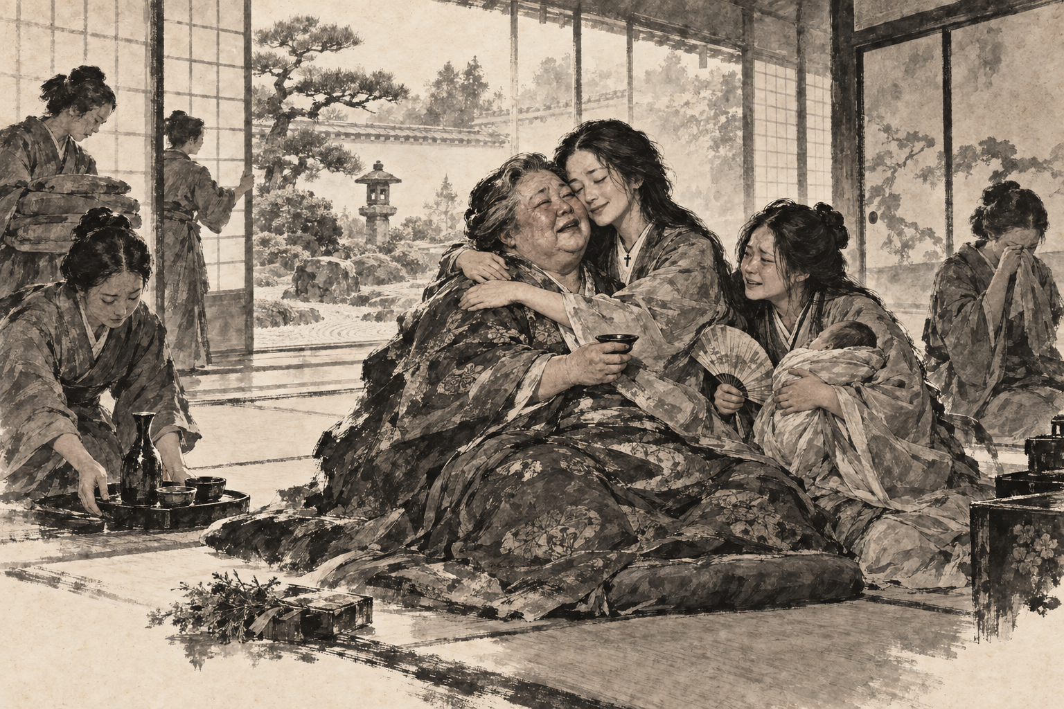 Mariko with Kiri and Sazuko
