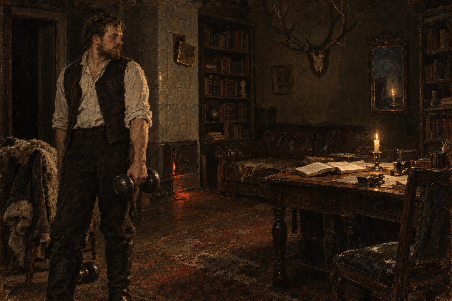 The Study, and the Dumb-bells