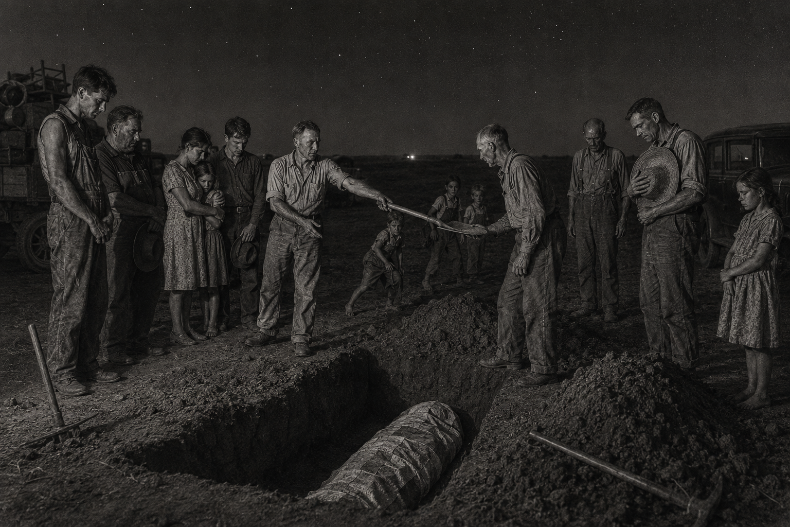 The grave in the field