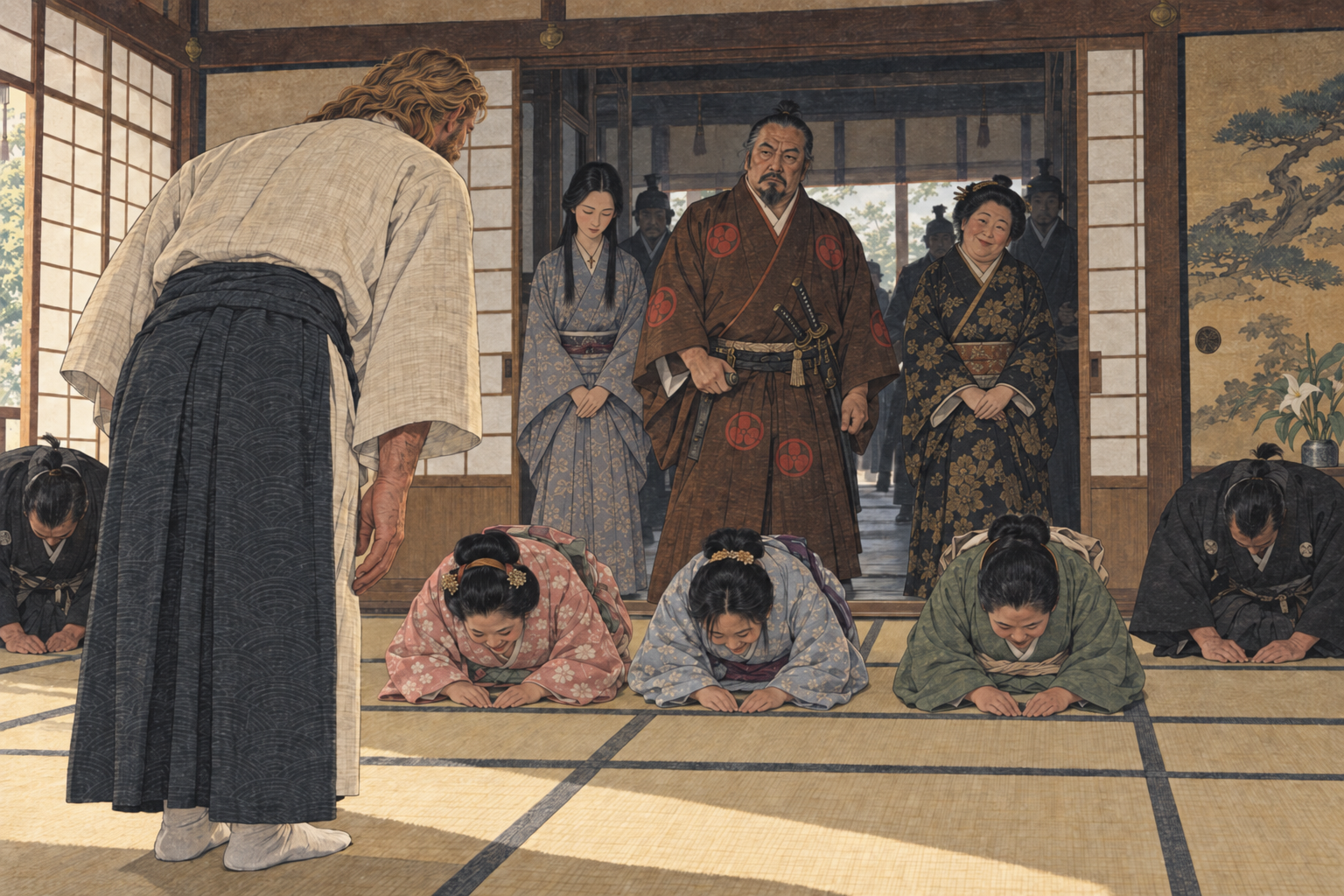 Toranaga in the doorway