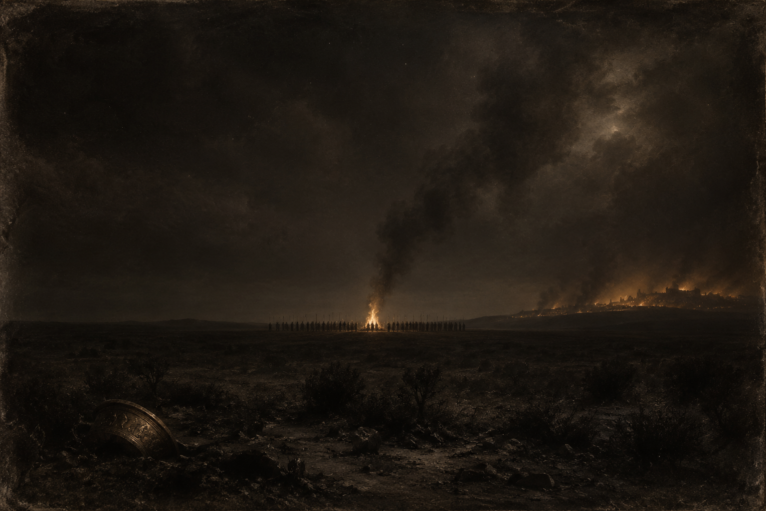 A tall fire