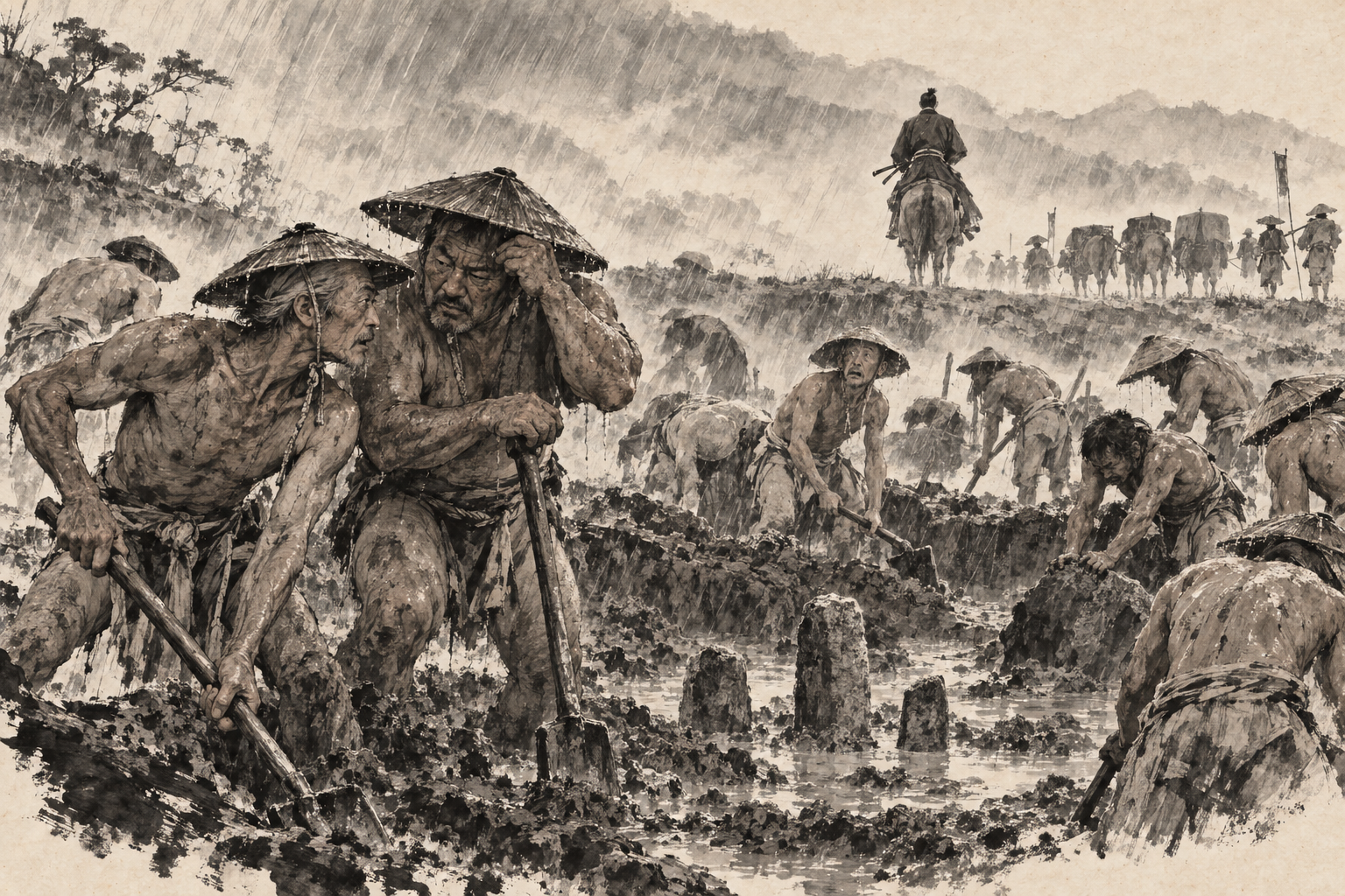 Mura and Uo dig for the swords