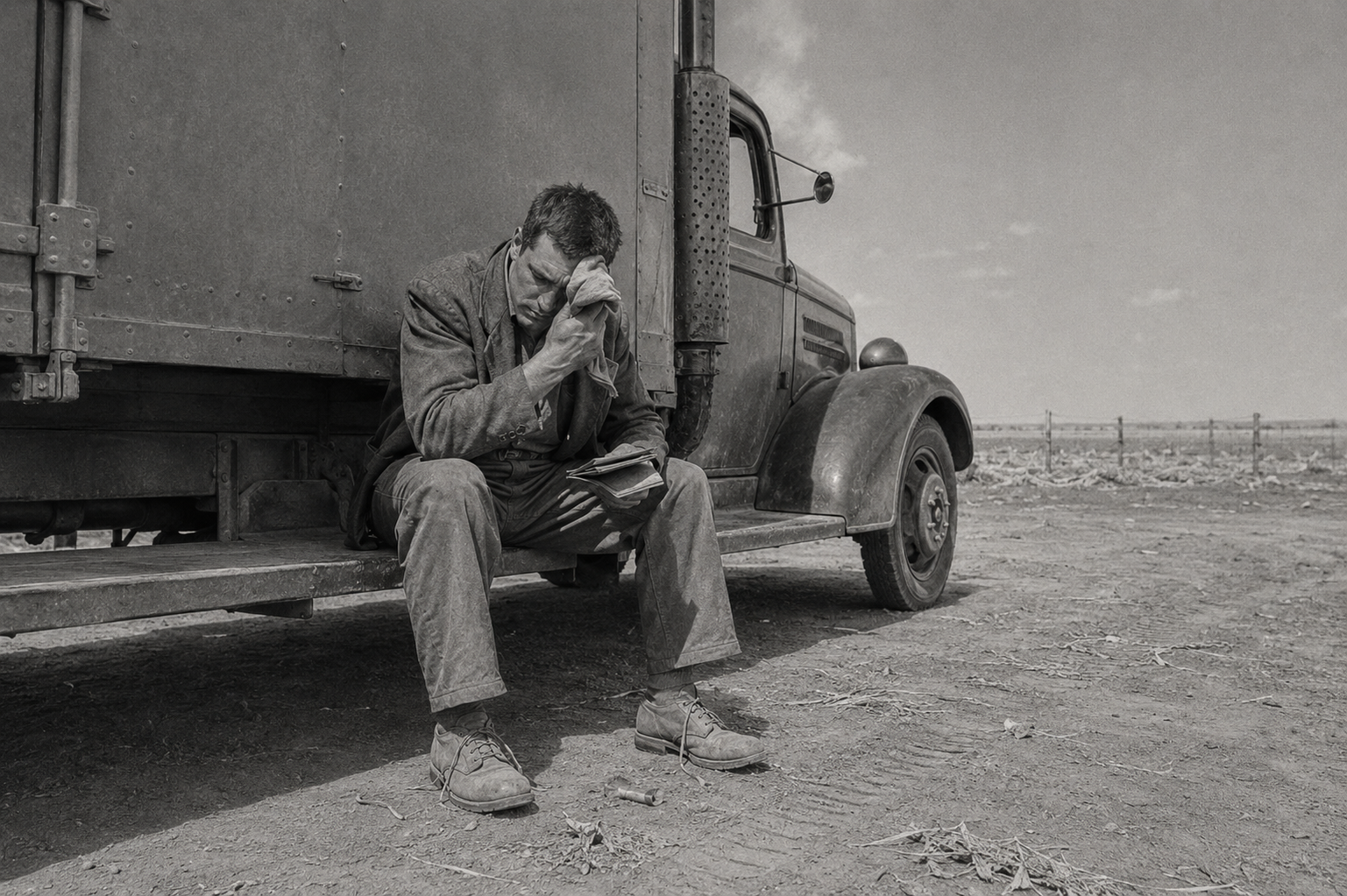 Waiting on the running board