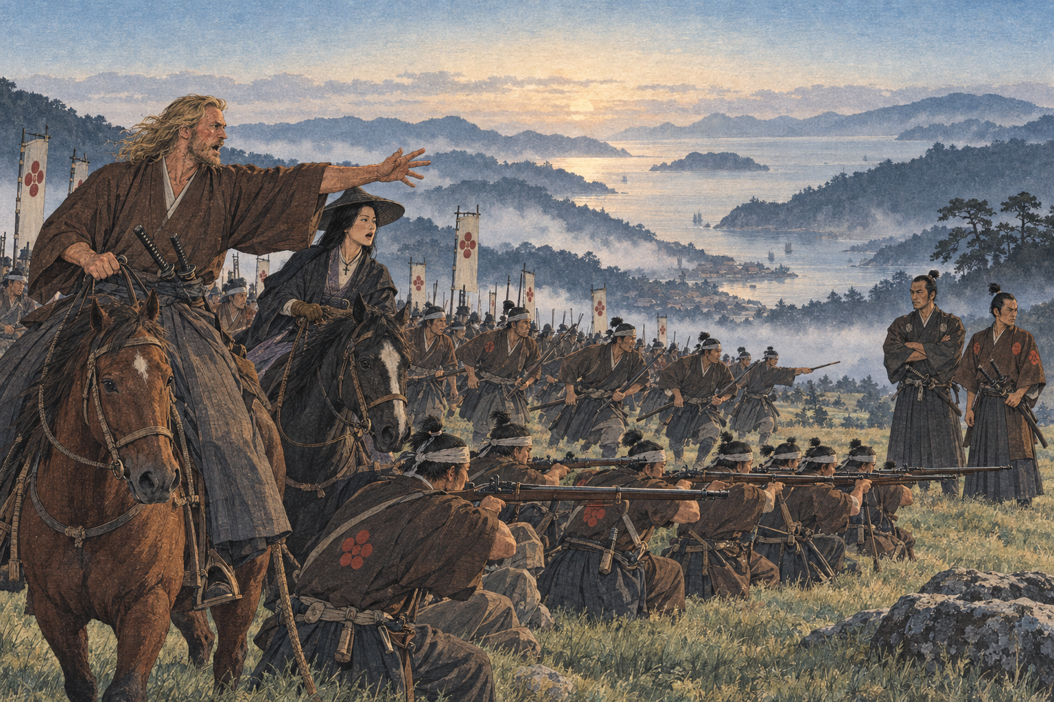 The regiment drills on the plateau