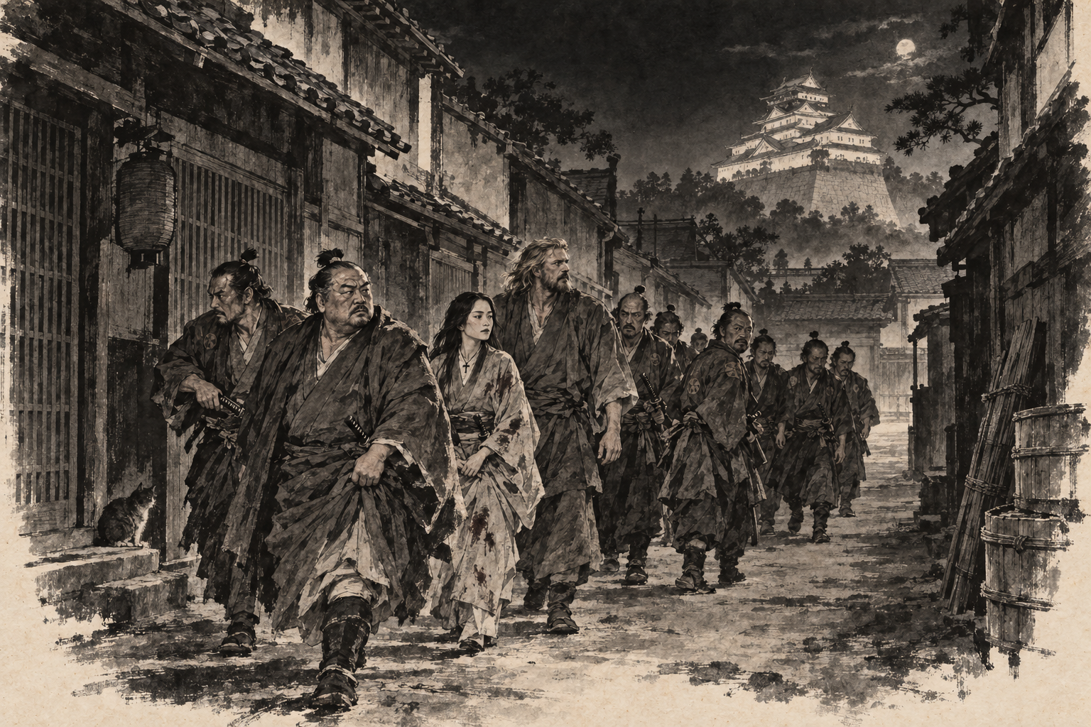 Ten fugitives in the back alleys