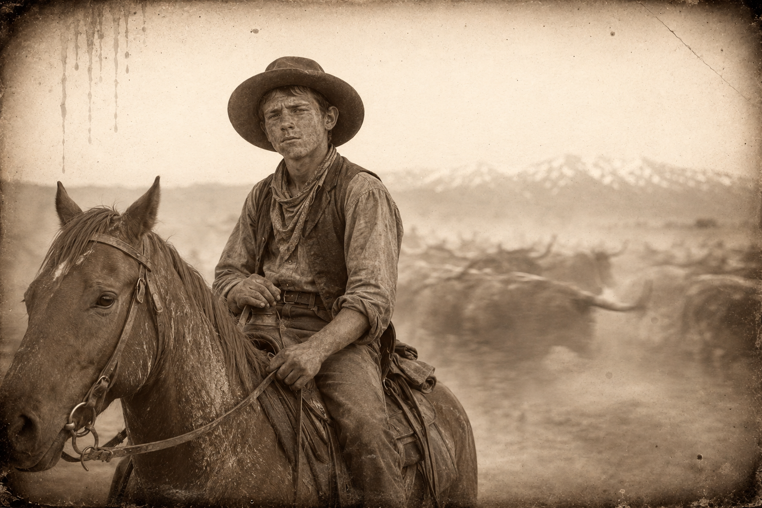 Newt rides the drag, too numb since Deets's death to care about the snow, the mountains, or Augustus's remark that the Captain is his father.