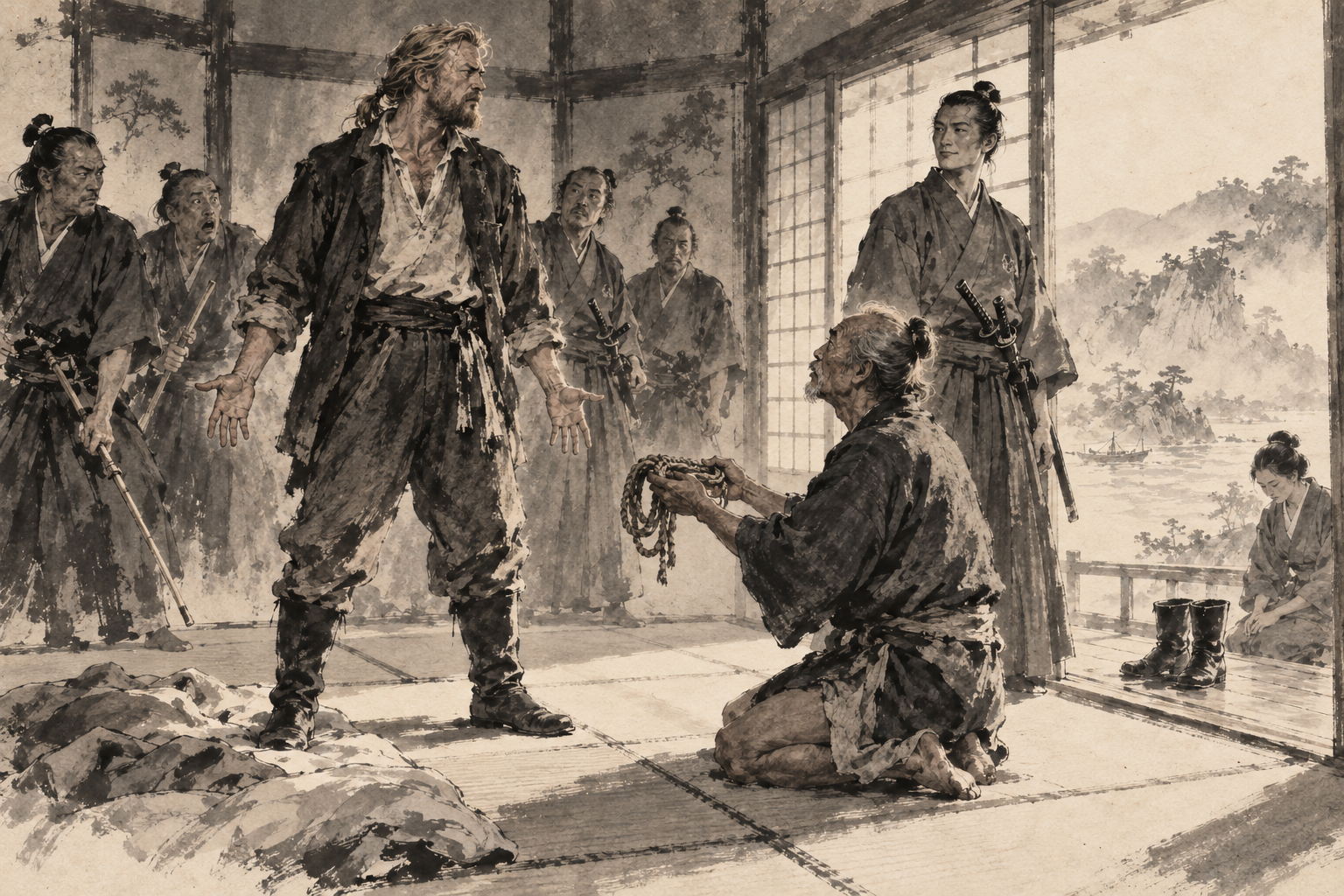Blackthorne refuses the rope