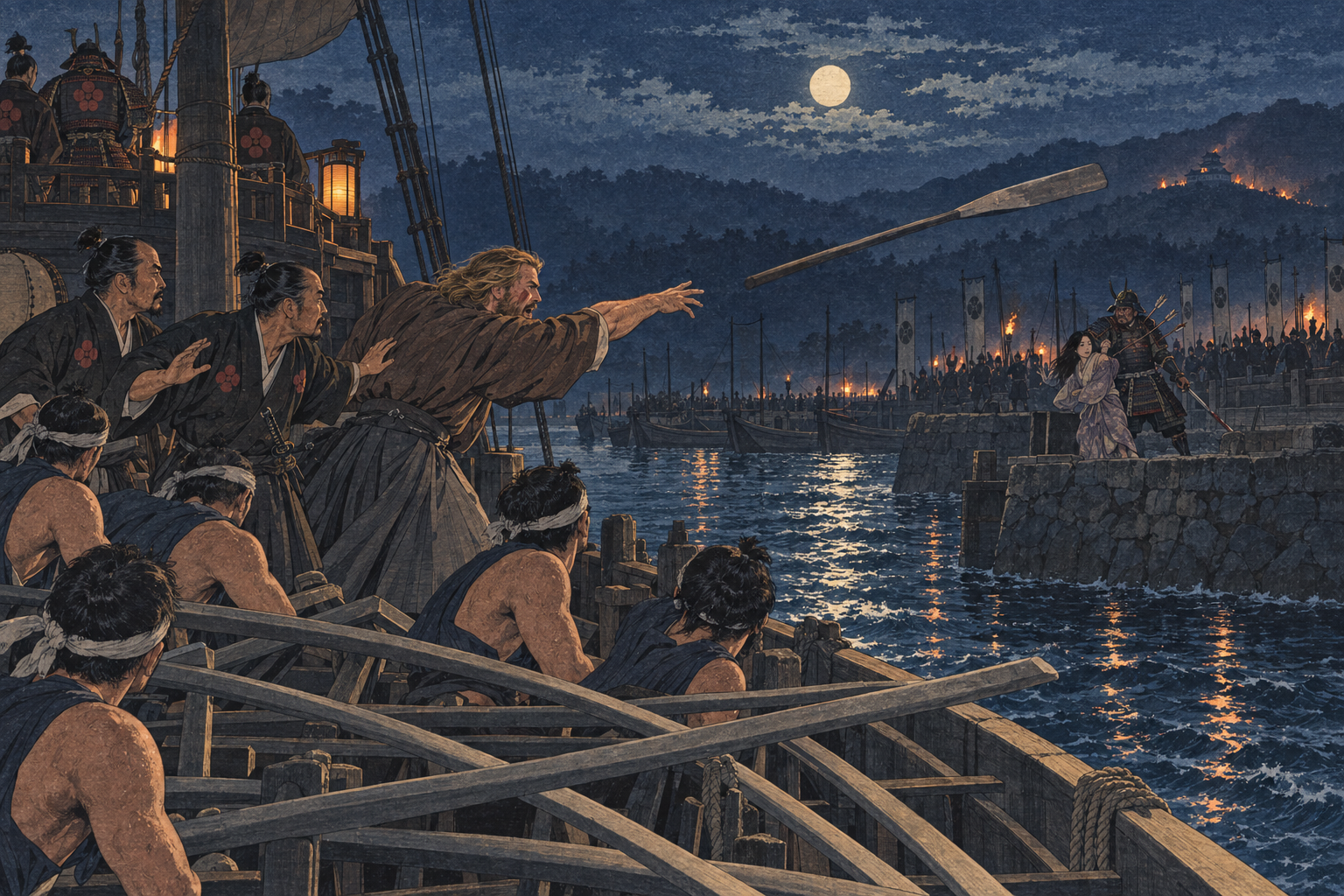 The oar launched like a dart