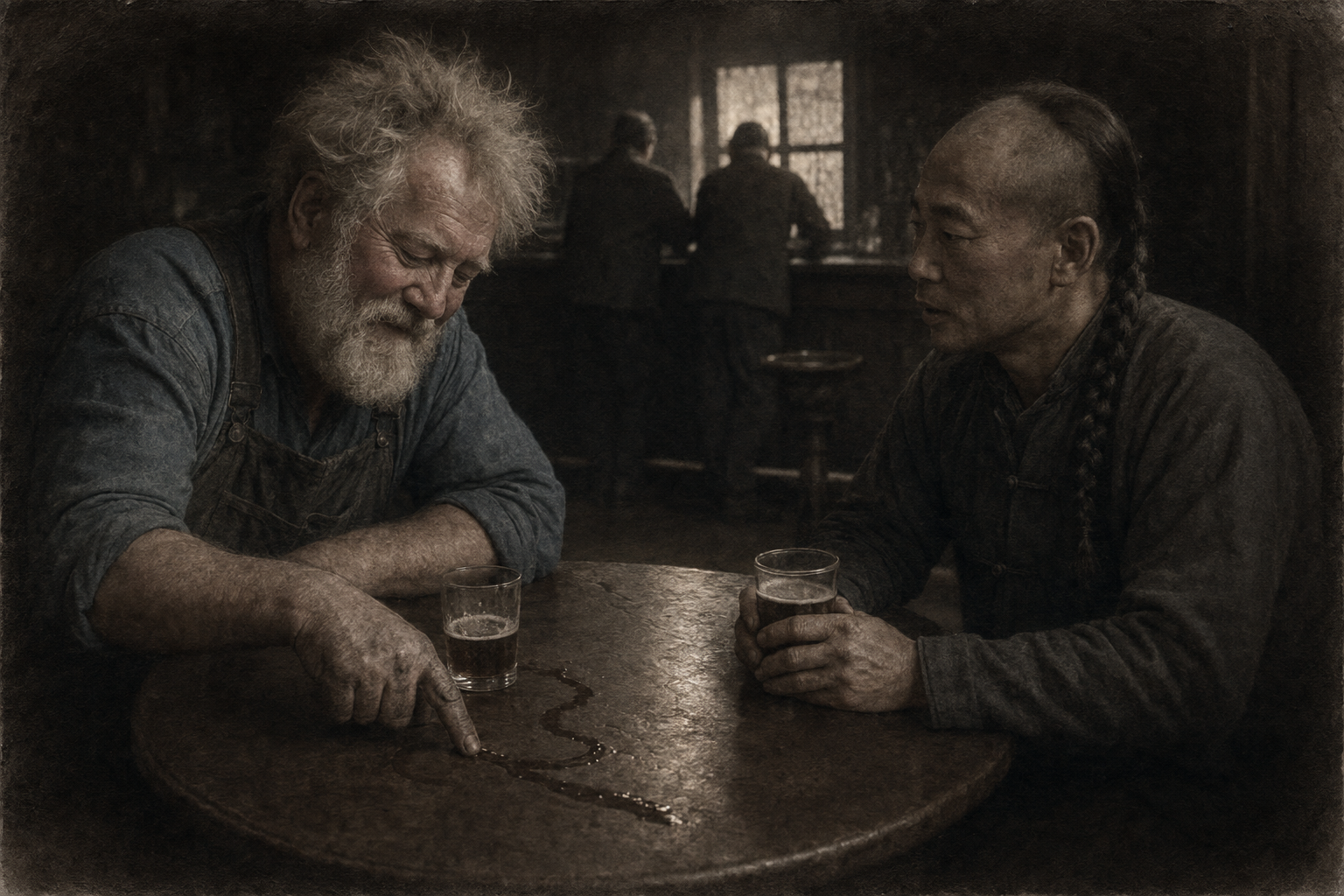Beer at the little round table