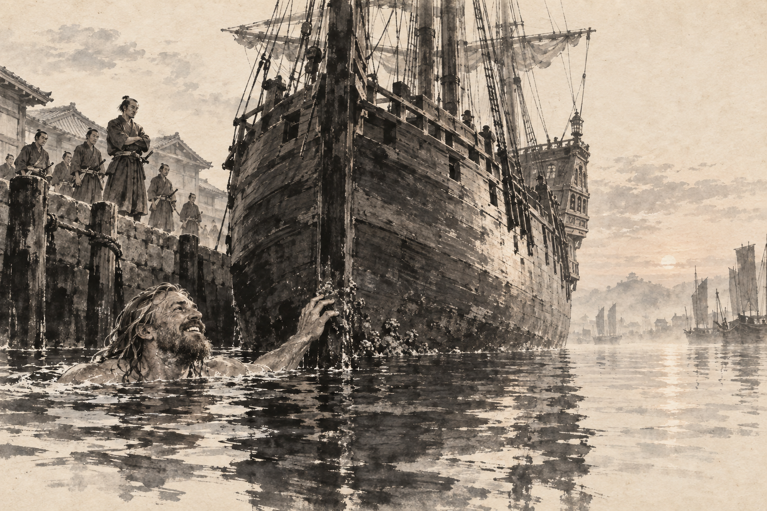 Under Erasmus's keel at dawn