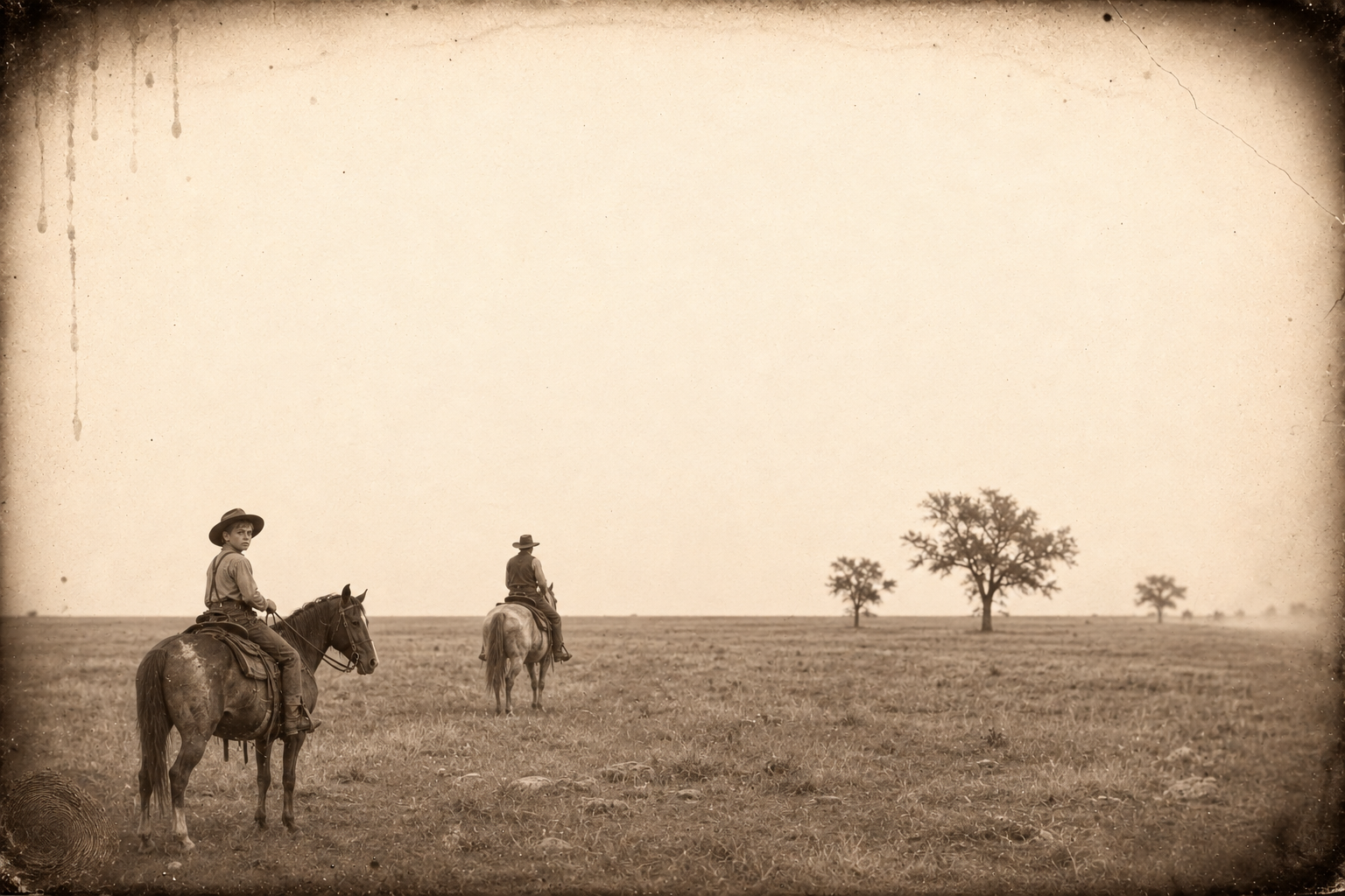 Wilbarger already out of sight, the moment missed — July turns east without a word and Joe, resentful, follows.