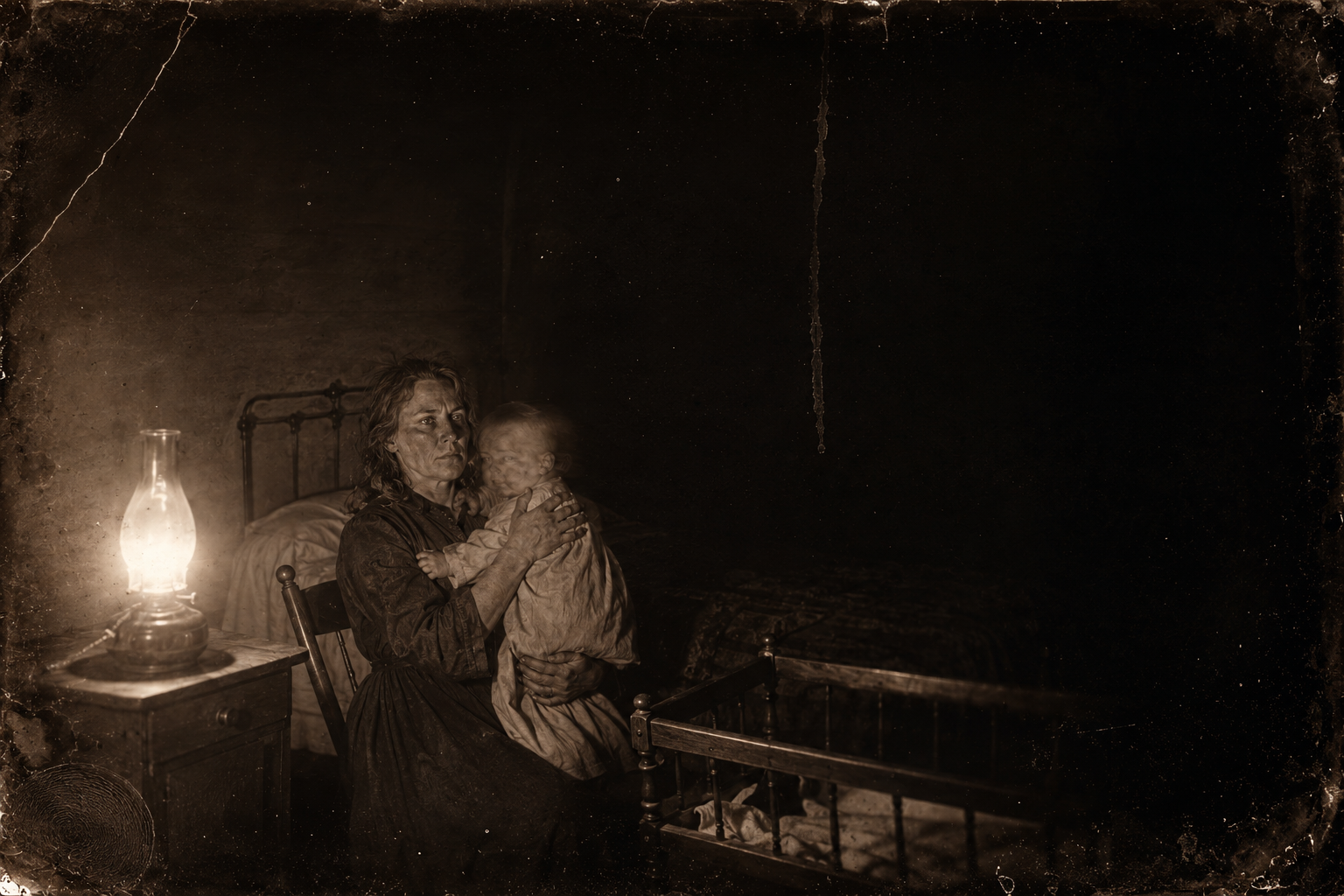 Clara sits up alone all night in the sickroom with Martin, who coughs with every breath and burns with fever.