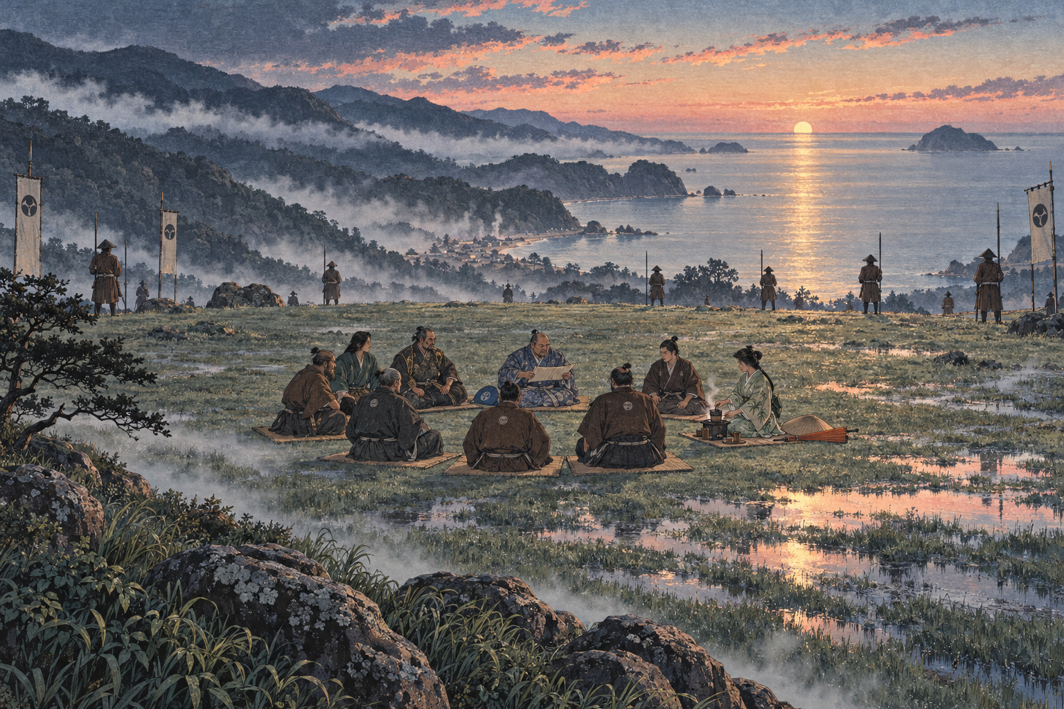 Dawn council on the plateau