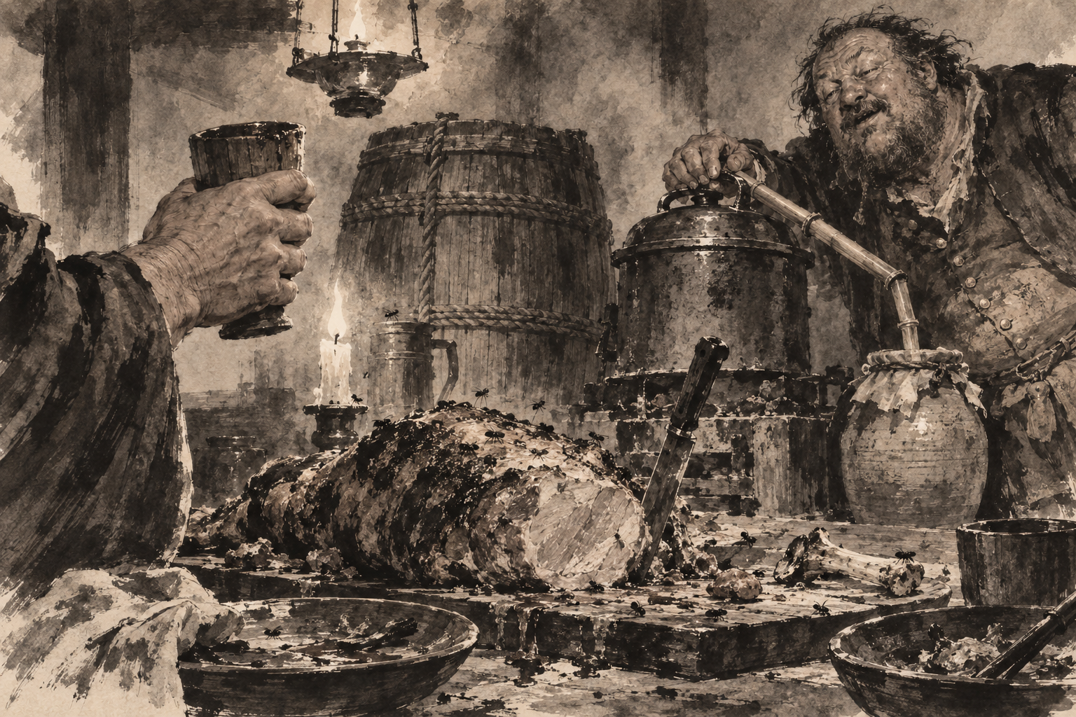 The haunch, the still and the goblet