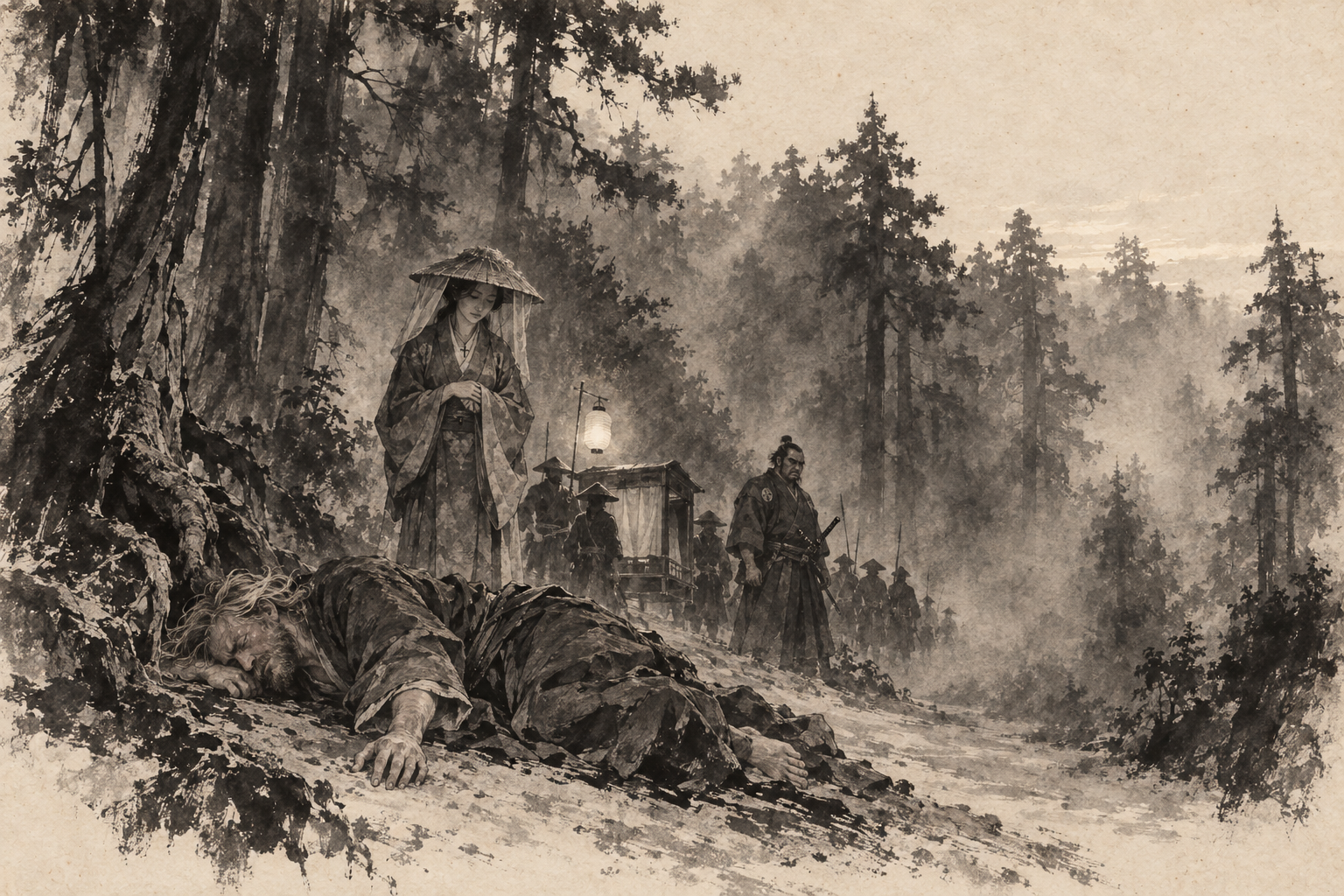 The collapse in the woods
