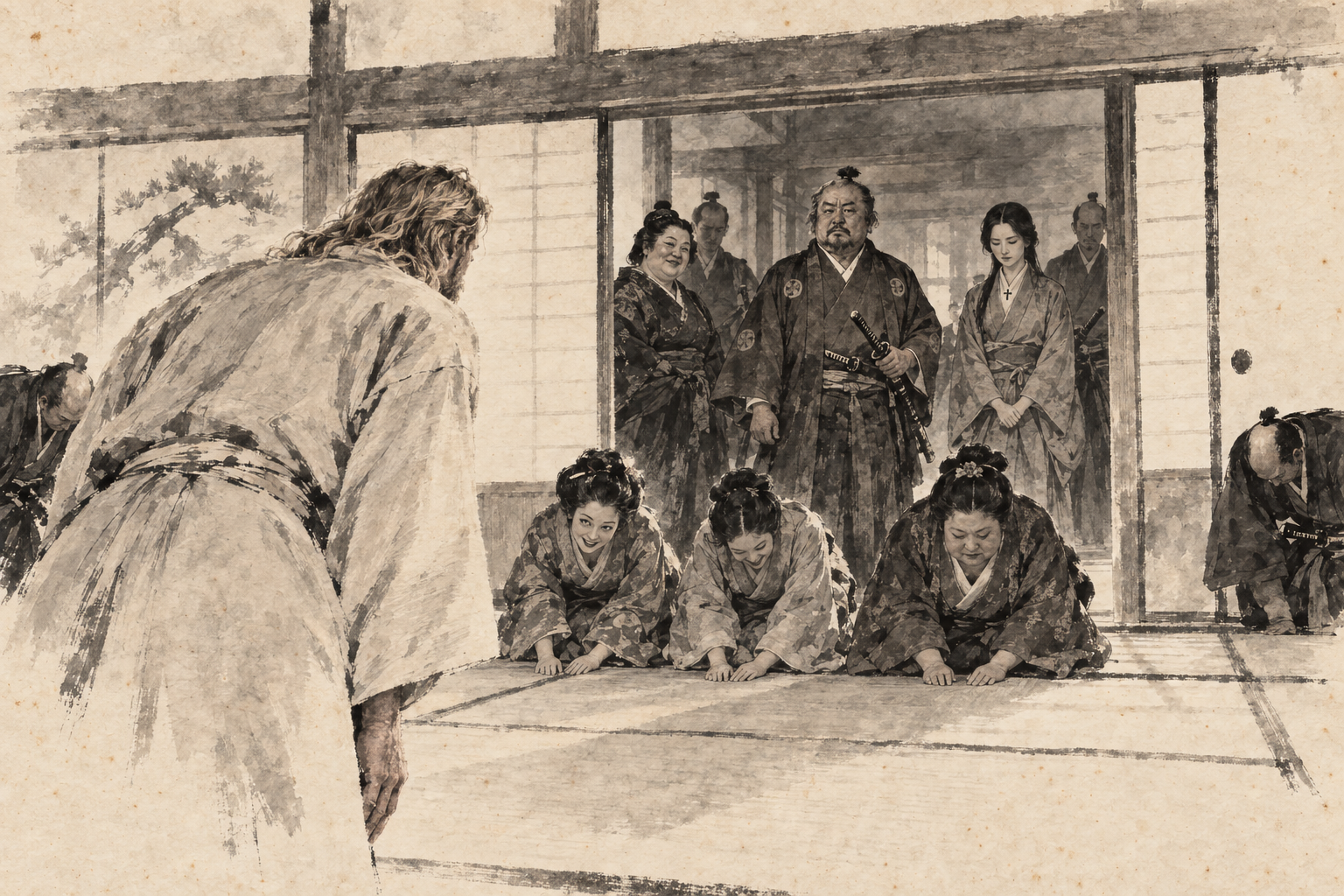 Toranaga in the doorway