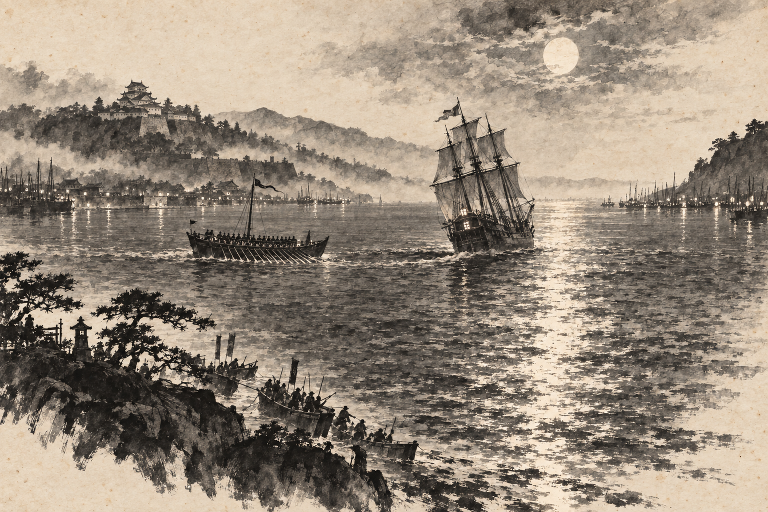 Two pilots chase across the harbour