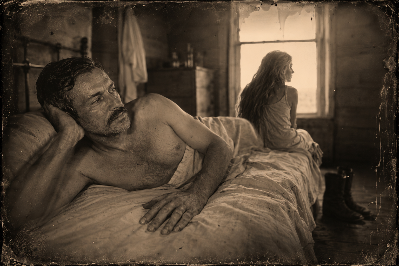 Jake raises up on one elbow to look at Lorena in the fresh light, and the urge to talk her out of going leaves him.