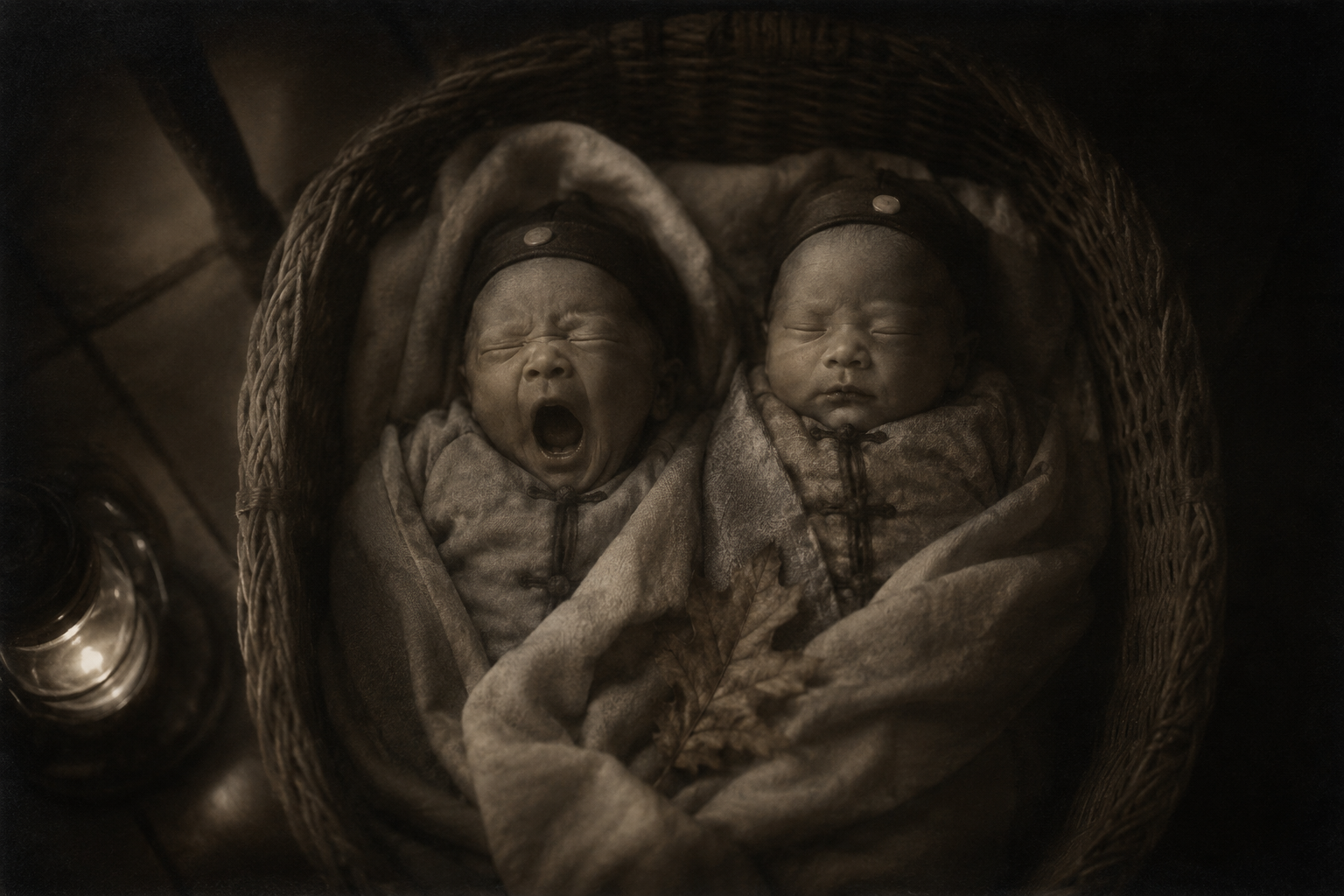 Two in the laundry basket