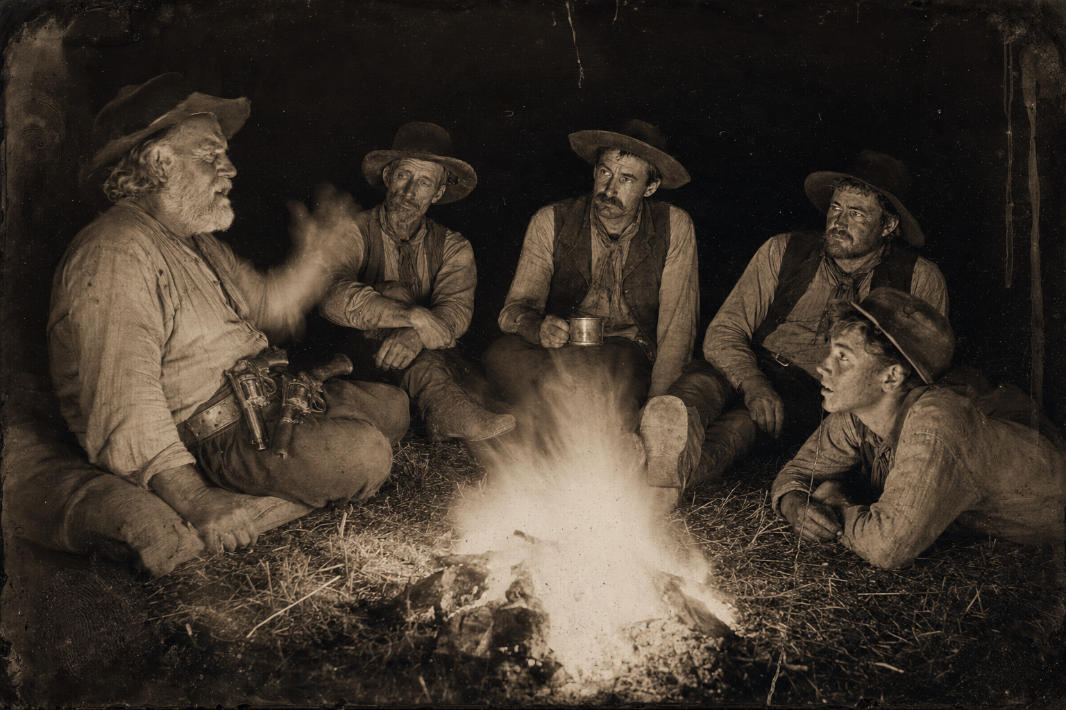 At night around the campfire there are always Indian stories being told, mostly by Mr. Gus.