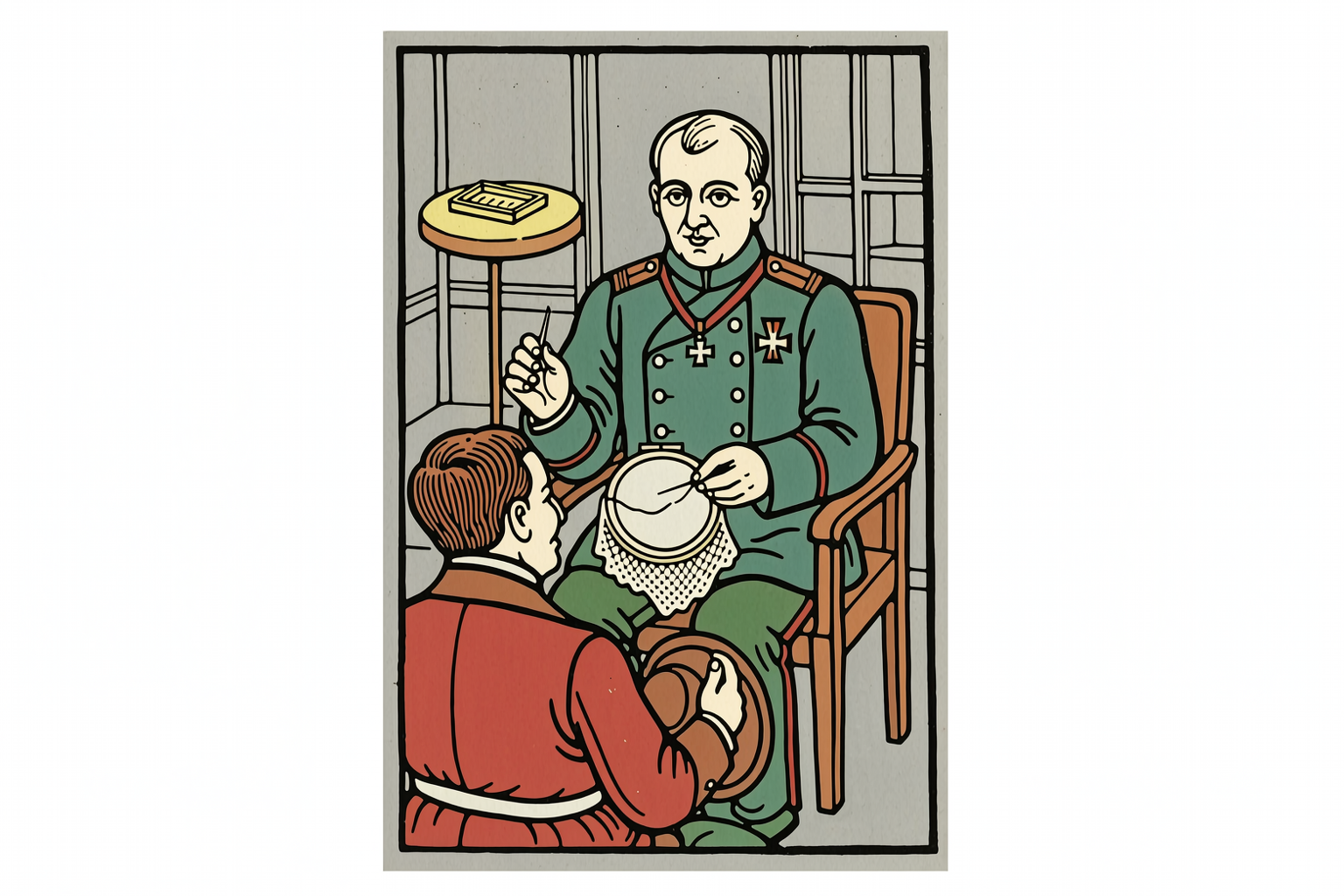 The Governor at His Embroidery