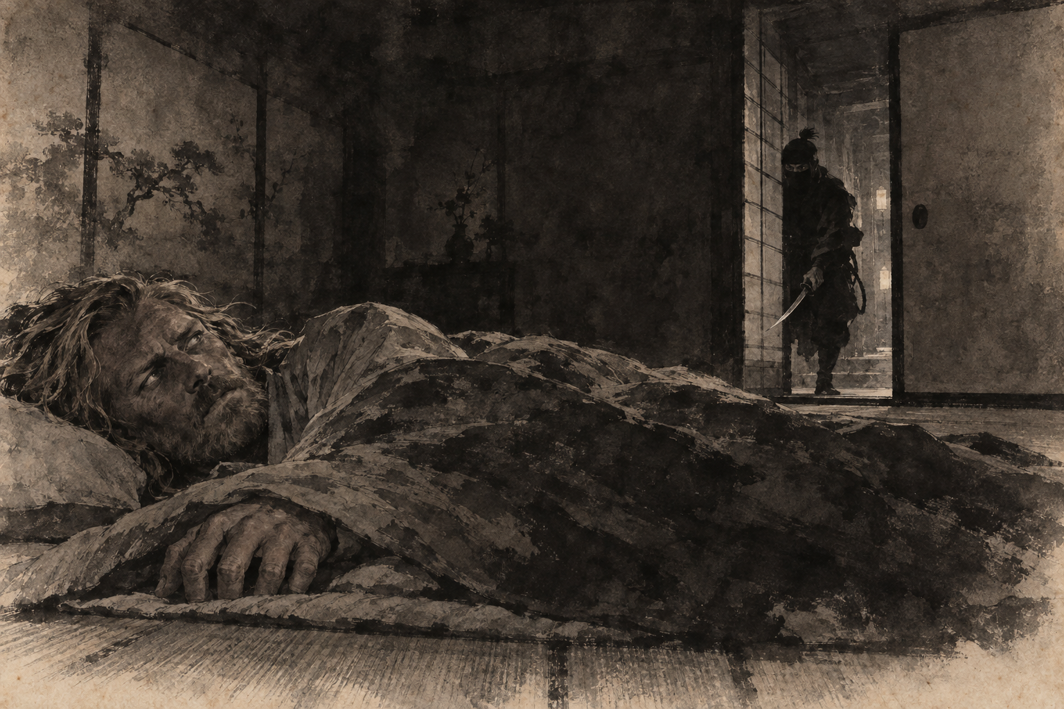 The sleeping room door slides open