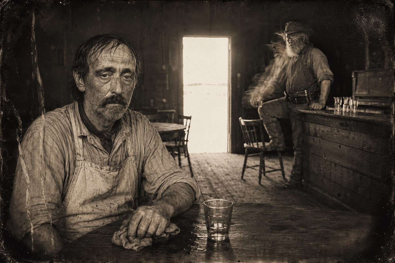 In the empty Dry Bean, Xavier sits unshaven at a little table past consoling and asks Gus to tell Lorena that he will come if Jake is killed.