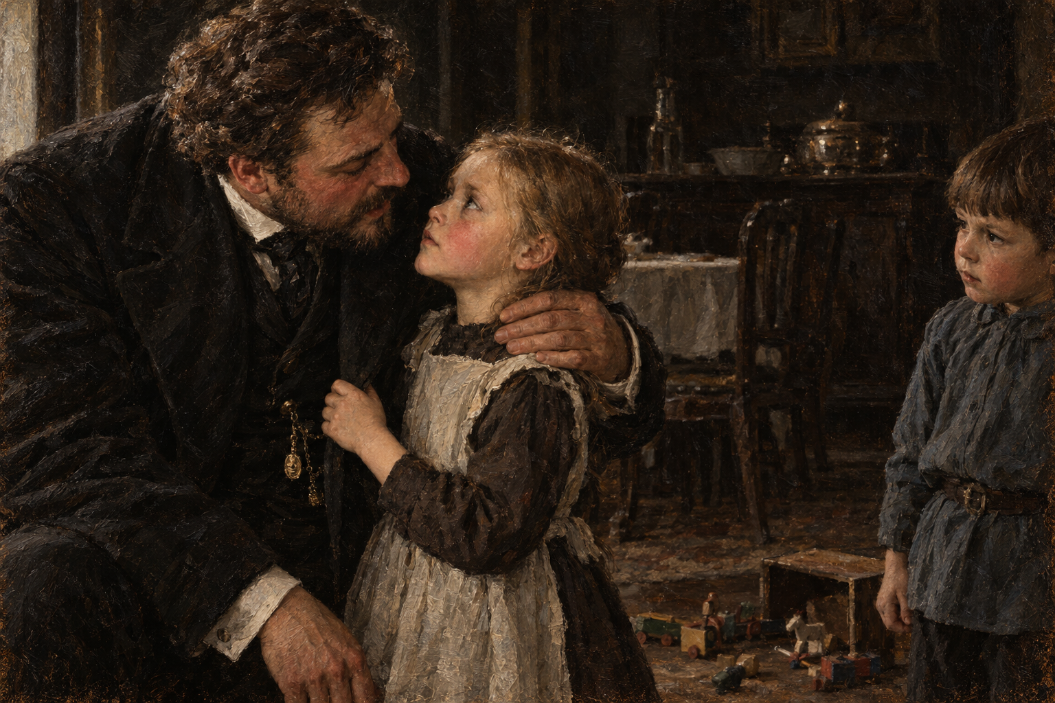 Tanya blushes for her father